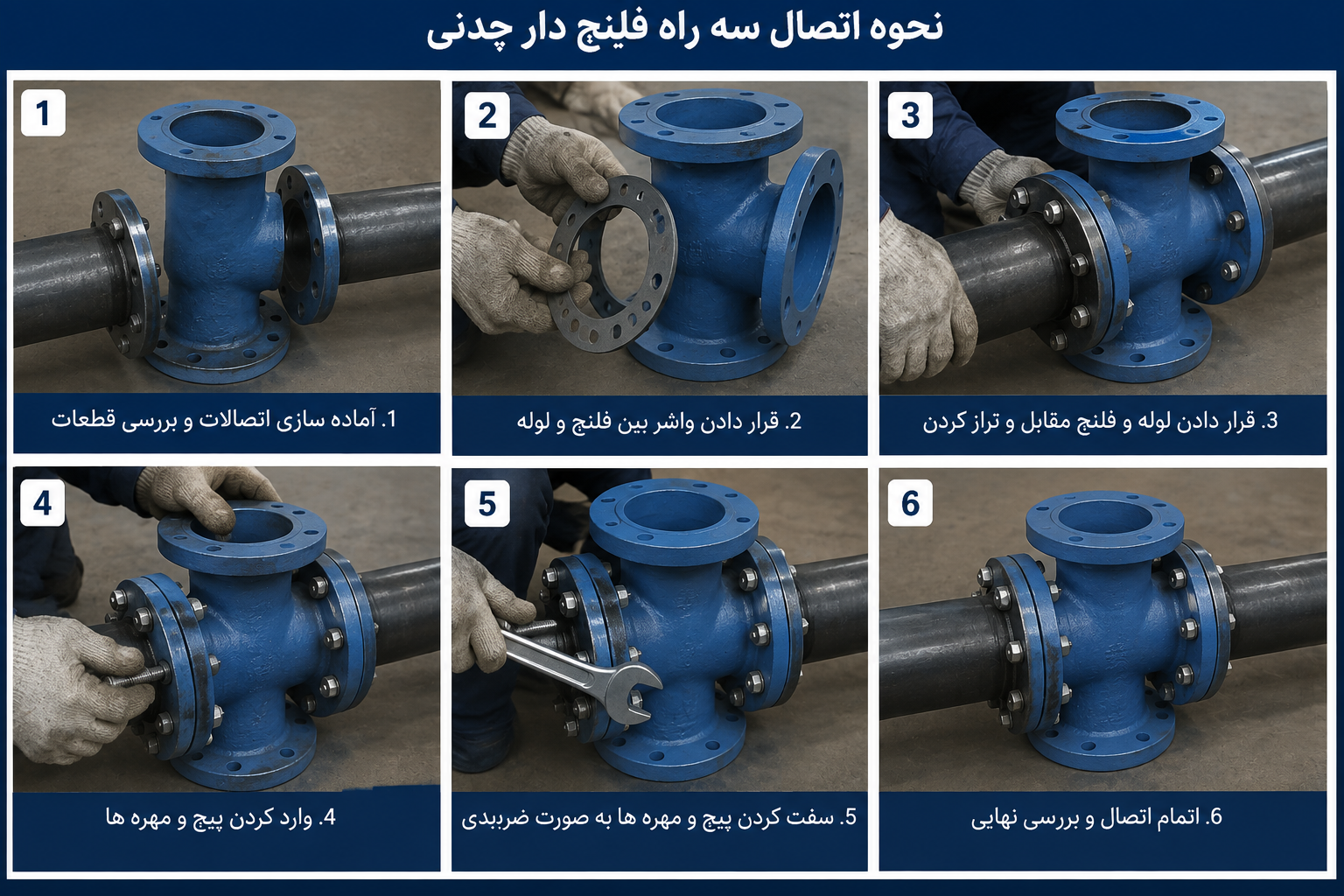 مهم ترین کاربردهای سه راه فلنج دار چدنی