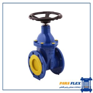 شیر فلکه کشویی زبانه لاستیکی 3 اینچ